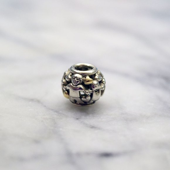 PANDORA Family Forever Charm I Sterling Silver with 14k Yellow Gold 791040 - Picture 5 of 15